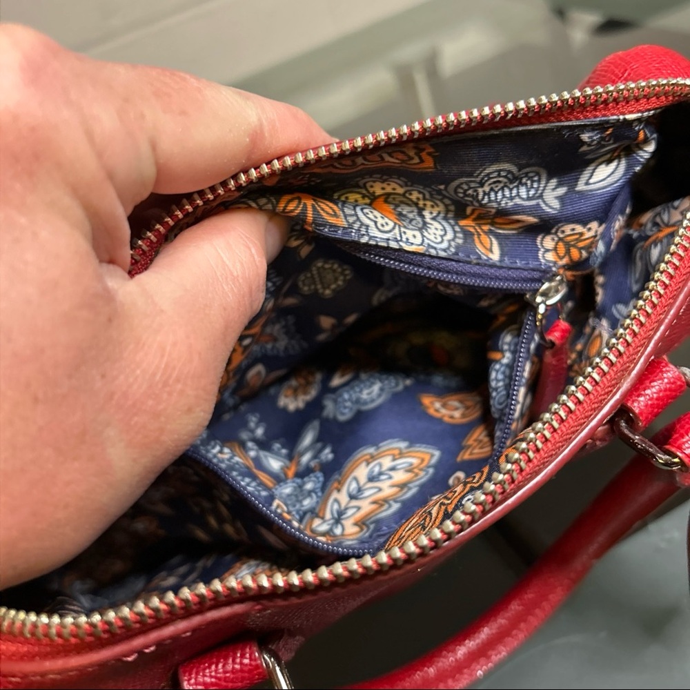 Coach Mini Satchel Handbag- Red - Picture 8 of 16